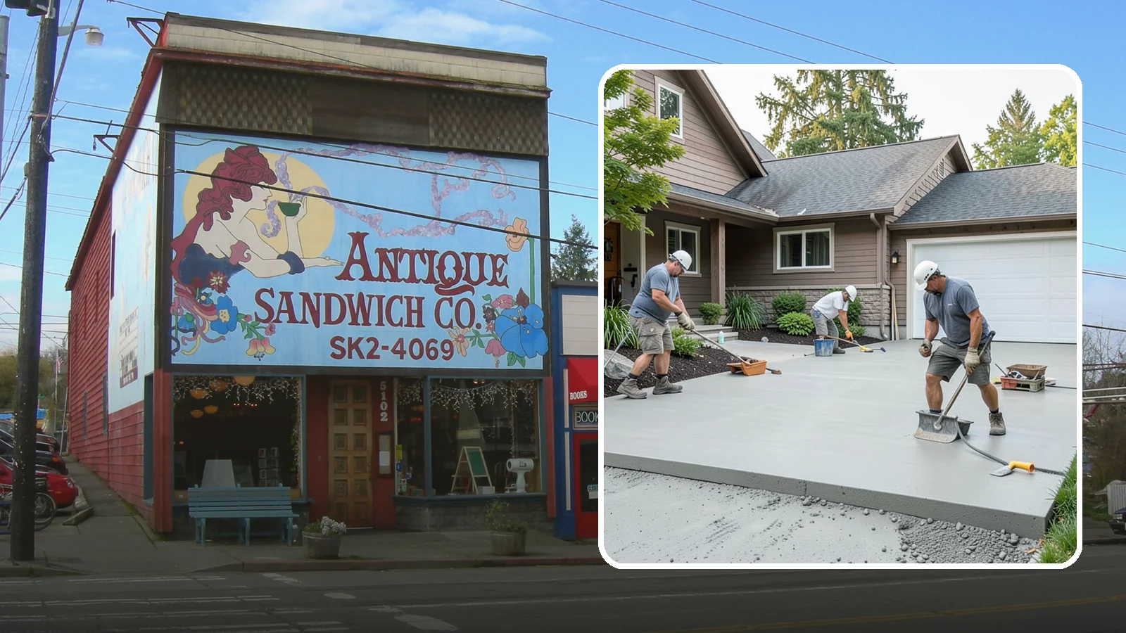 Concrete Apron Installation in Ruston, Pierce County, WA - Reinforced concrete aprons that create a smooth, durable transition between driveway and garage or street.