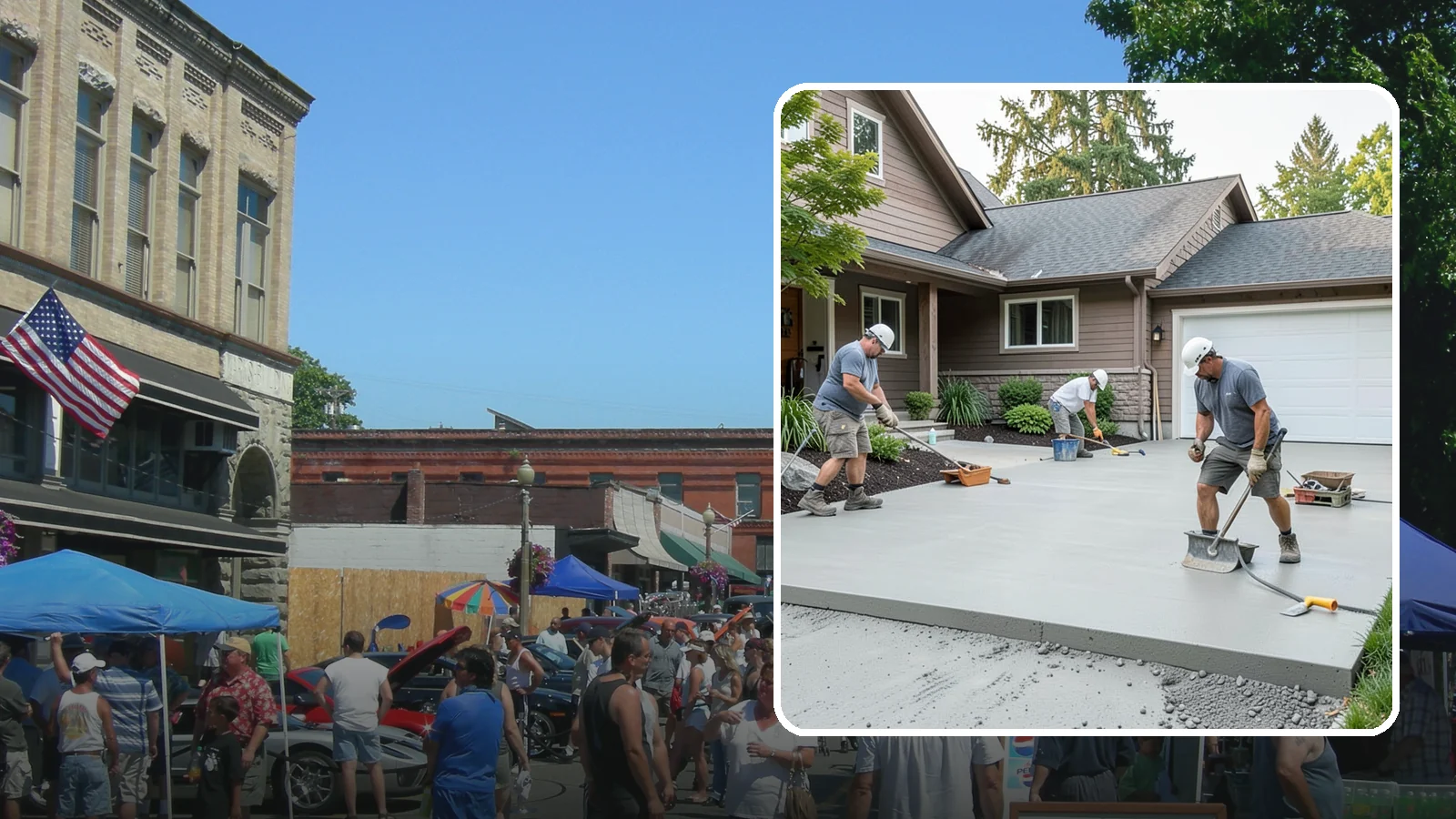 Concrete Apron Installation in Snohomish, Snohomish County, WA - Reinforced concrete aprons that create a smooth, durable transition between driveway and garage or street.