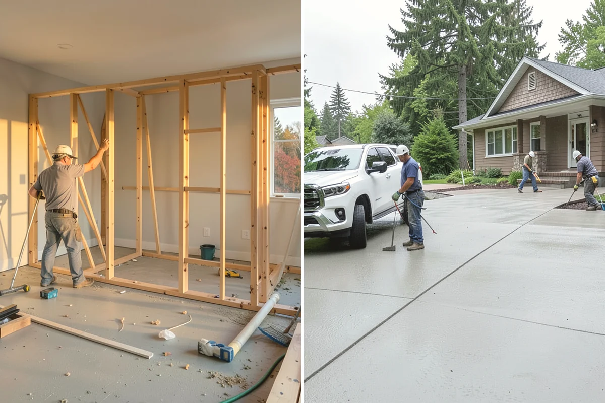 Concrete Apron Installation in Tukwila, King County, WA - Assess the transition area and grade