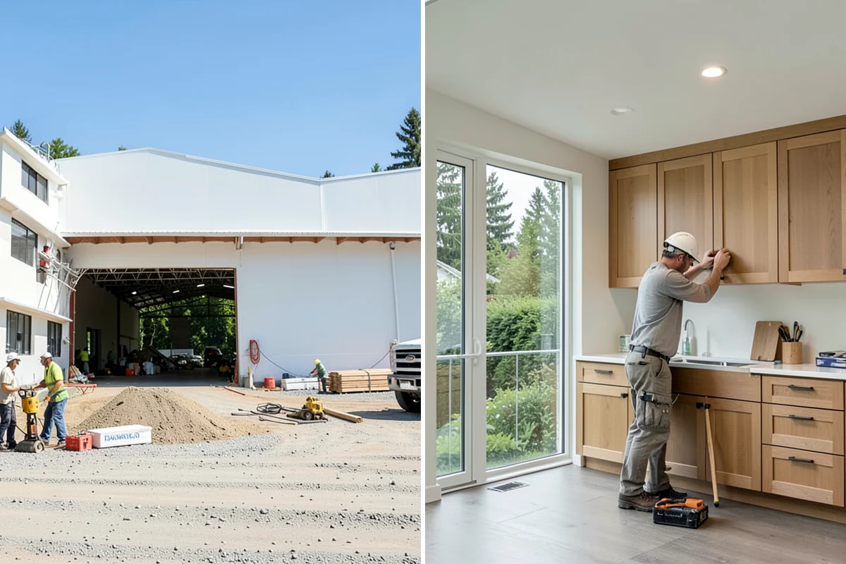 Concrete Countertop Installation in Arlington, Snohomish County, WA - Design shape, color, and integrated features