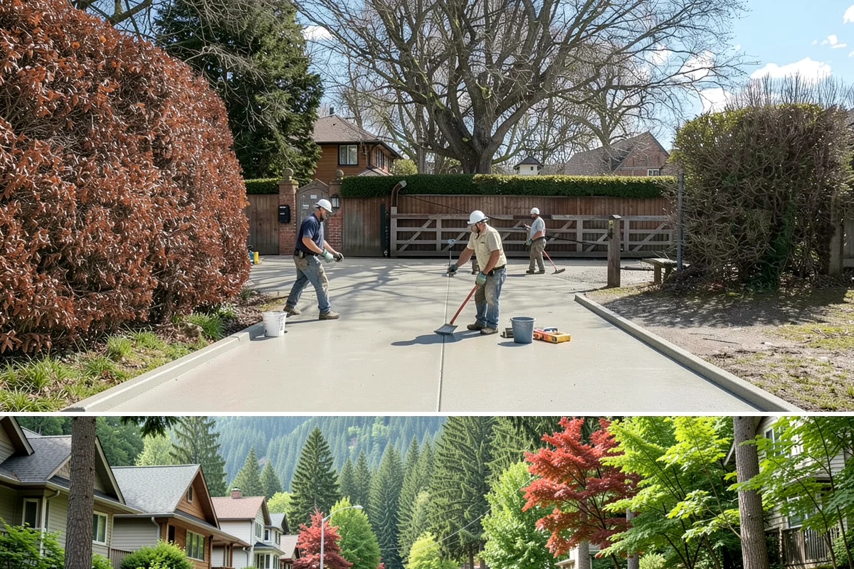 Concrete Countertop Installation in Darrington, Snohomish County, WA - Concrete countertops are cast and installed indoors year-round, so the PNW weather never delays fabrication.