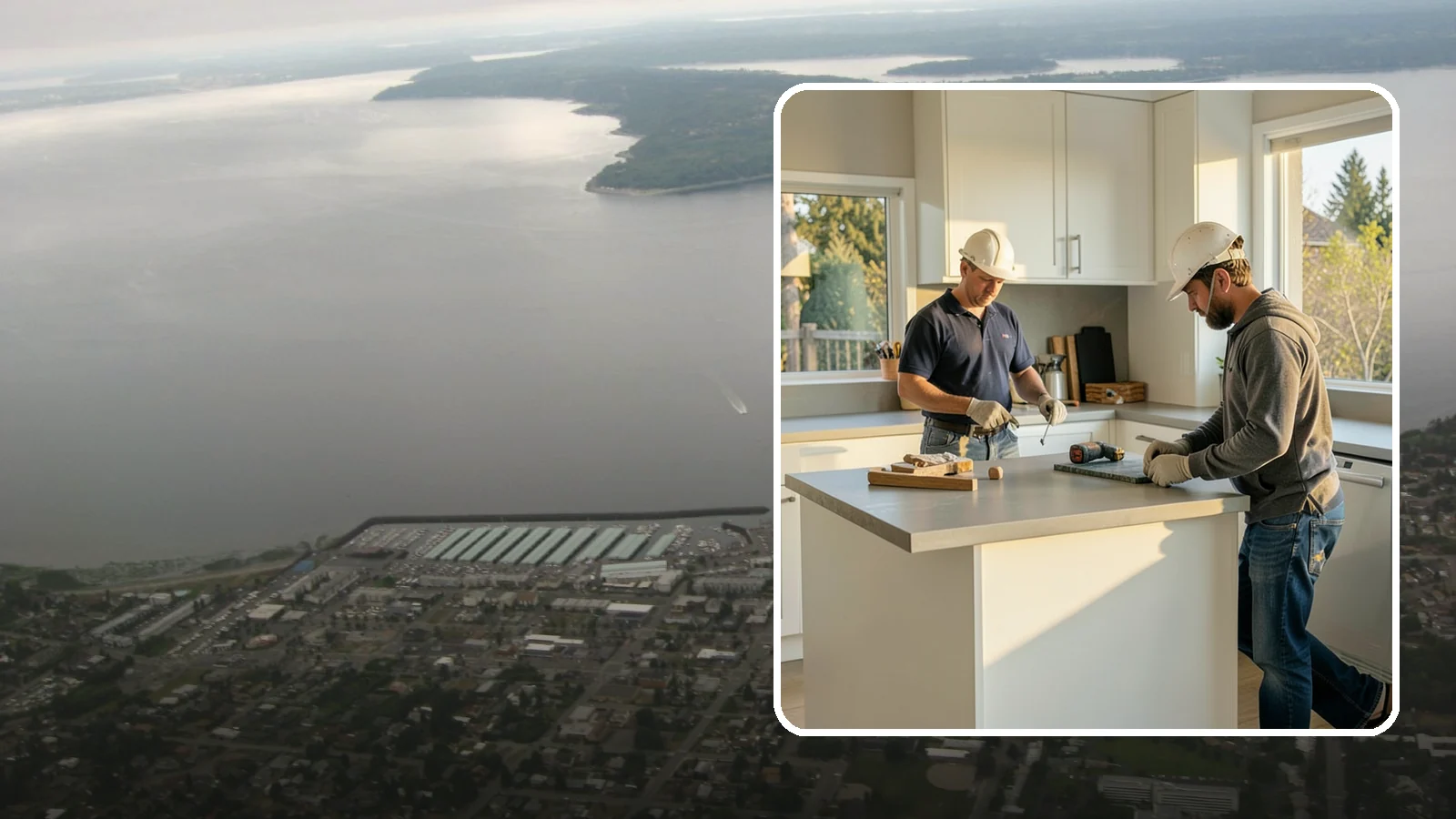 Concrete Countertop Installation in Des Moines, King County, WA - Custom concrete countertop installation offering seamless, moldable surfaces in the color and shape you envision.