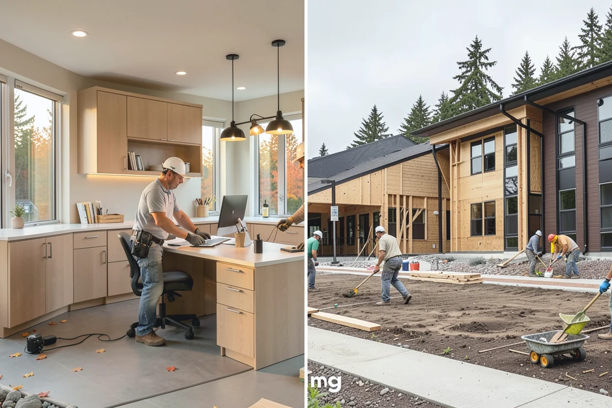 Concrete Countertop Installation in Gold Bar, Snohomish County, WA - Design shape, color, and integrated features
