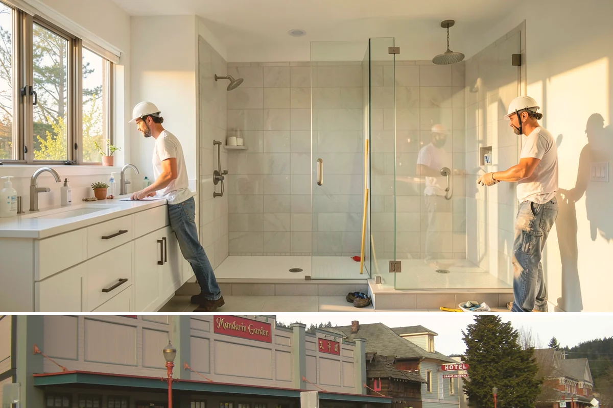 Concrete Countertop Installation in Issaquah, King County, WA - Concrete countertops are cast and installed indoors year-round, so the PNW weather never delays fabrication.