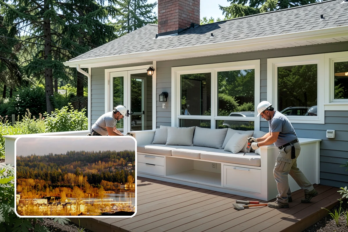 Concrete Countertop Installation in Kenmore, King County, WA - Fully custom shapes, colors, and finishes