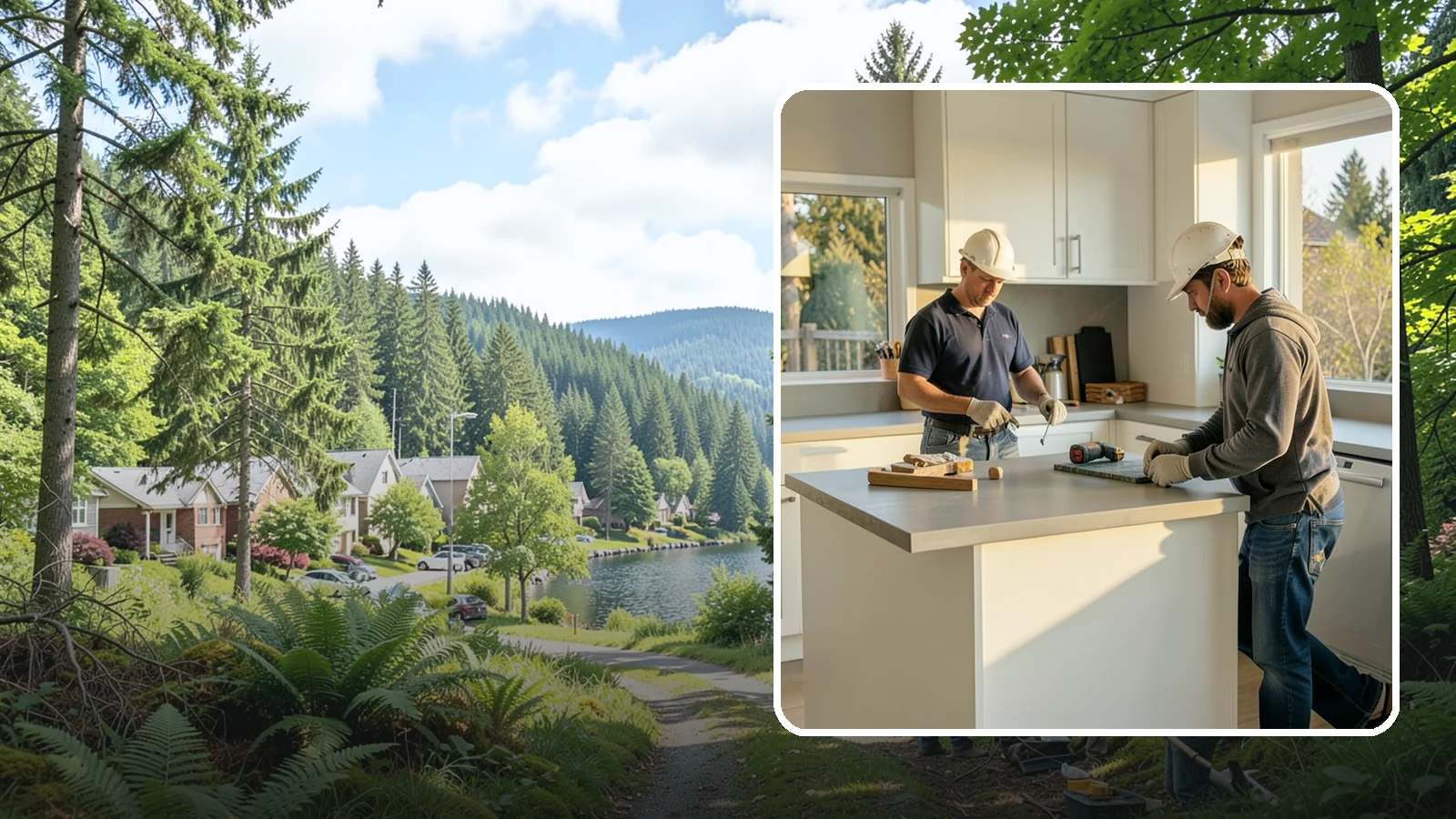 Concrete Countertop Installation in Lake Forest Park, King County, WA - Custom concrete countertop installation offering seamless, moldable surfaces in the color and shape you envision.