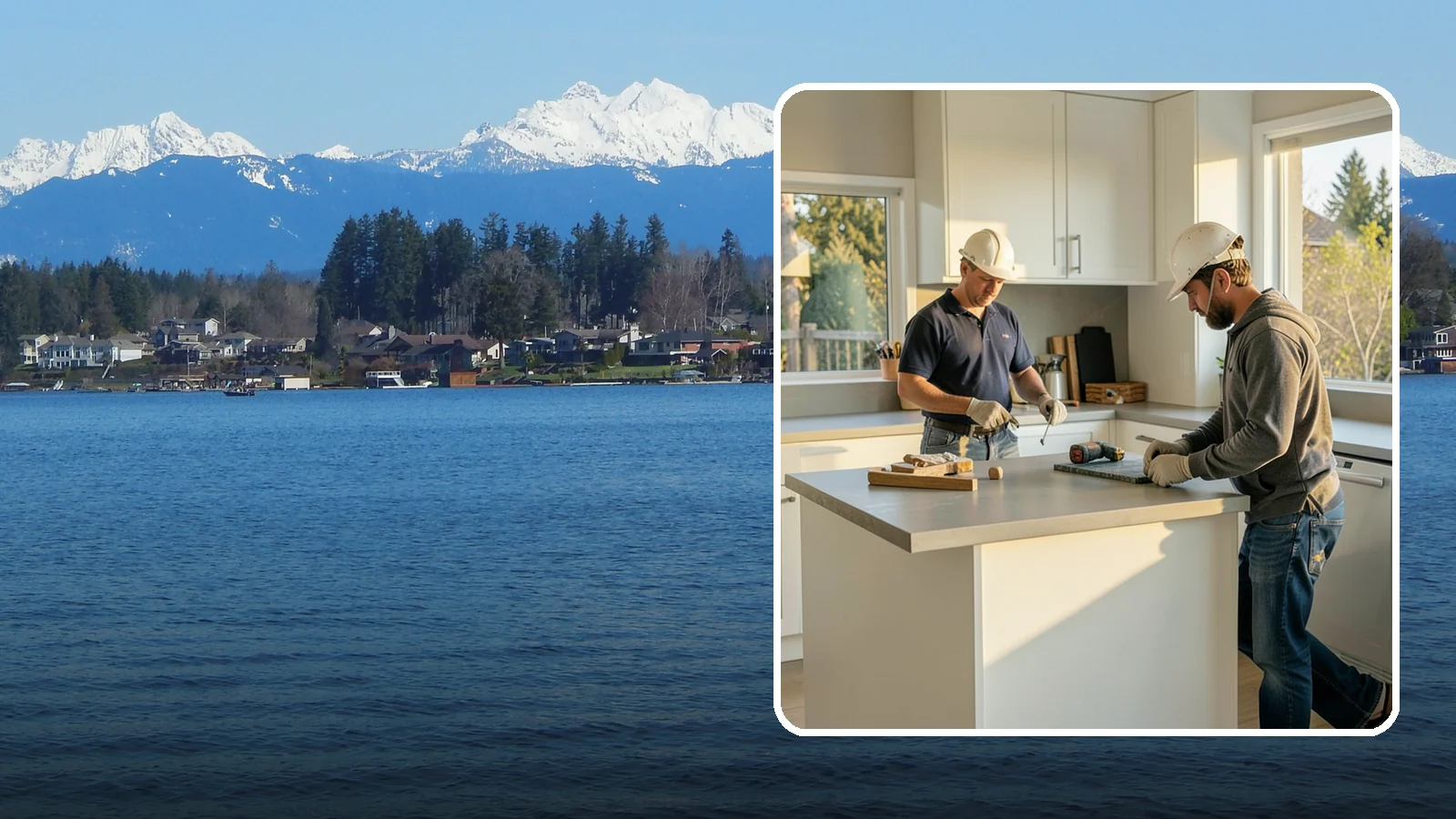 Concrete Countertop Installation in Lake Stevens, Snohomish County, WA - Custom concrete countertop installation offering seamless, moldable surfaces in the color and shape you envision.