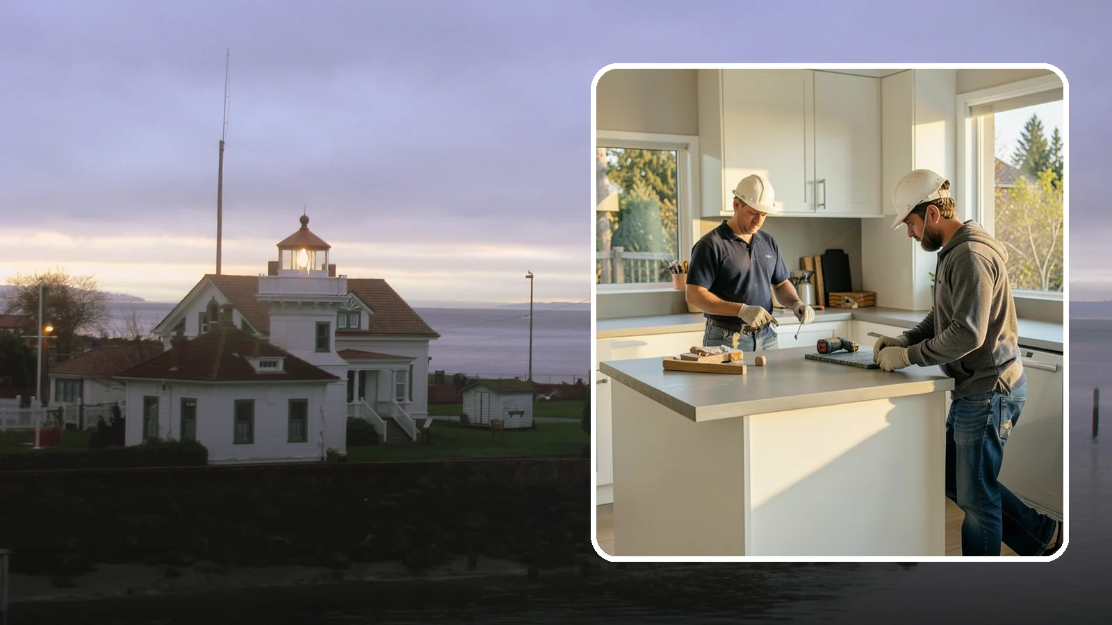 Concrete Countertop Installation in Mukilteo, Snohomish County, WA - Custom concrete countertop installation offering seamless, moldable surfaces in the color and shape you envision.