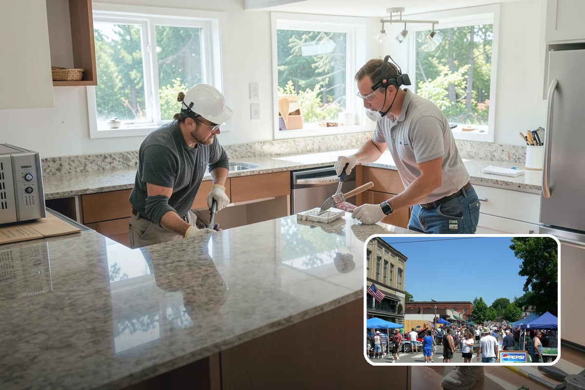 Concrete Countertop Installation in Snohomish, Snohomish County, WA - Fully custom shapes, colors, and finishes
