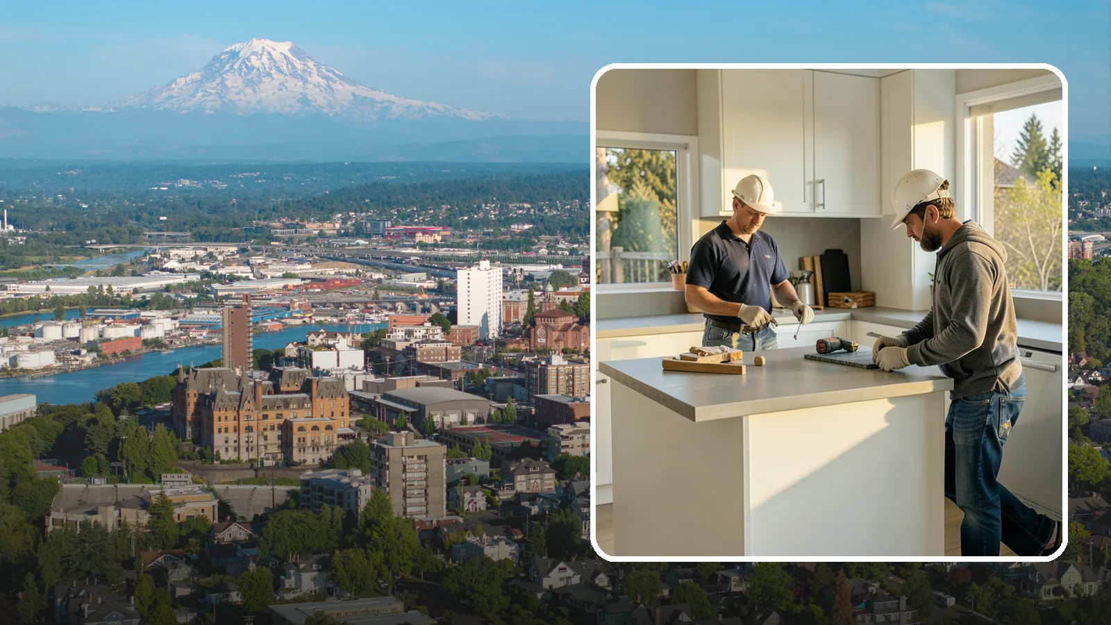 Concrete Countertop Installation in Tacoma, Pierce County, WA - Custom concrete countertop installation offering seamless, moldable surfaces in the color and shape you envision.