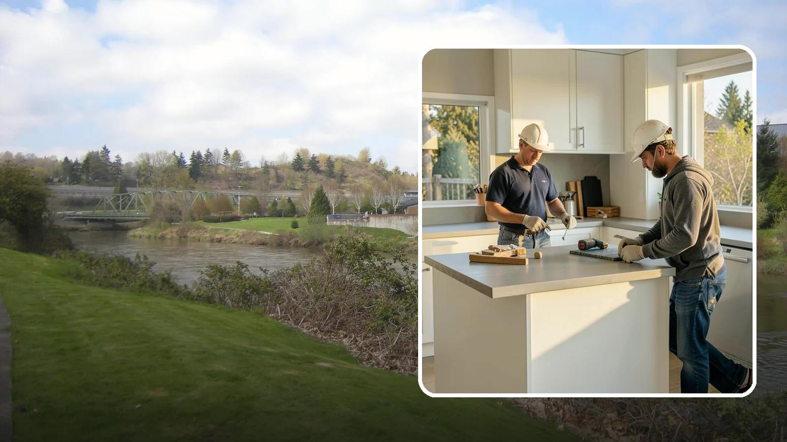Concrete Countertop Installation in Tukwila, King County, WA - Custom concrete countertop installation offering seamless, moldable surfaces in the color and shape you envision.