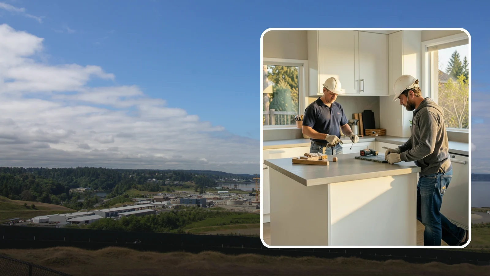 Concrete Countertop Installation in University Place, Pierce County, WA - Custom concrete countertop installation offering seamless, moldable surfaces in the color and shape you envision.