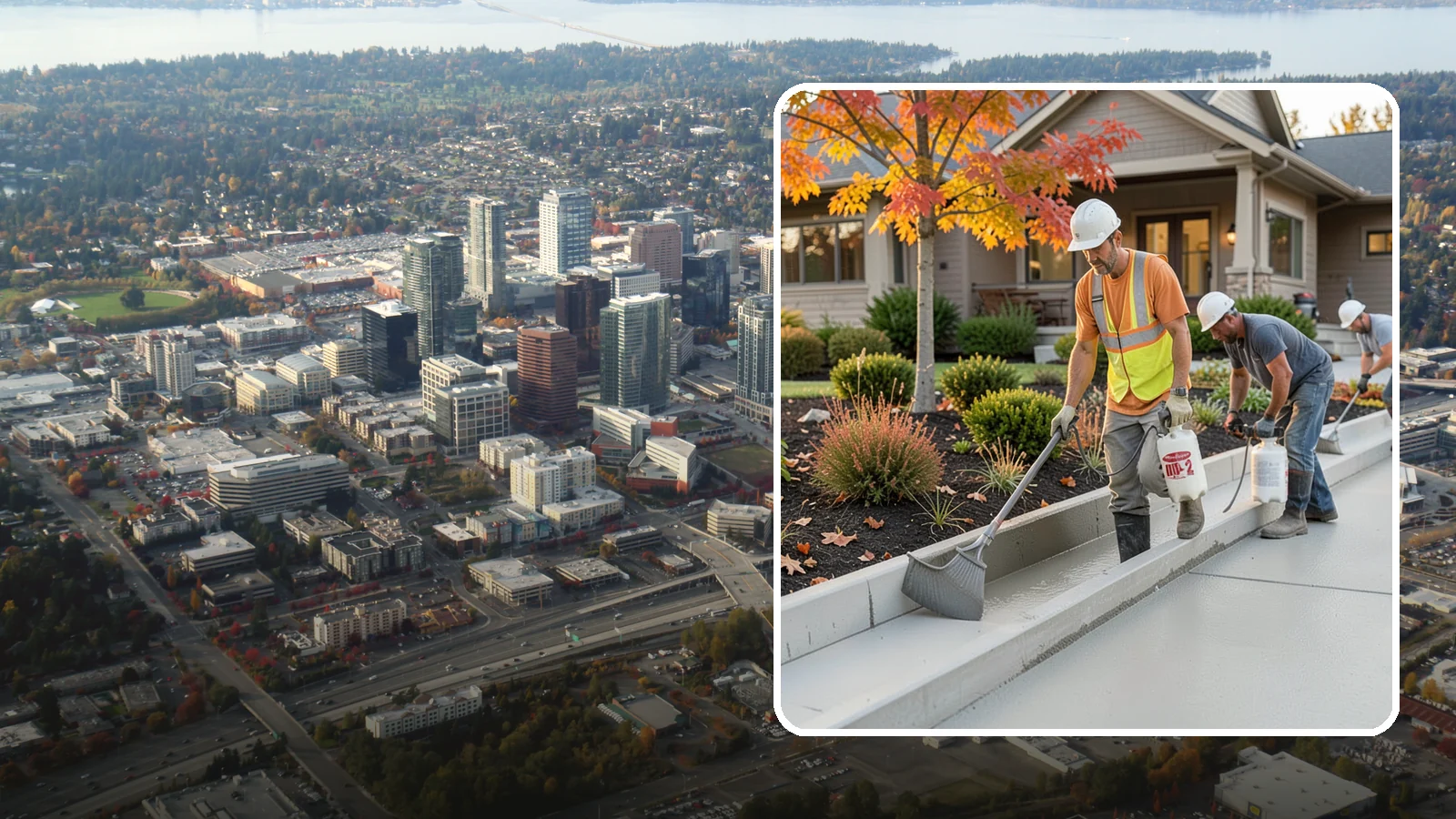 Concrete Curb Installation in Bellevue, King County, WA - Durable concrete curbing that defines driveways and beds while directing water where it belongs.