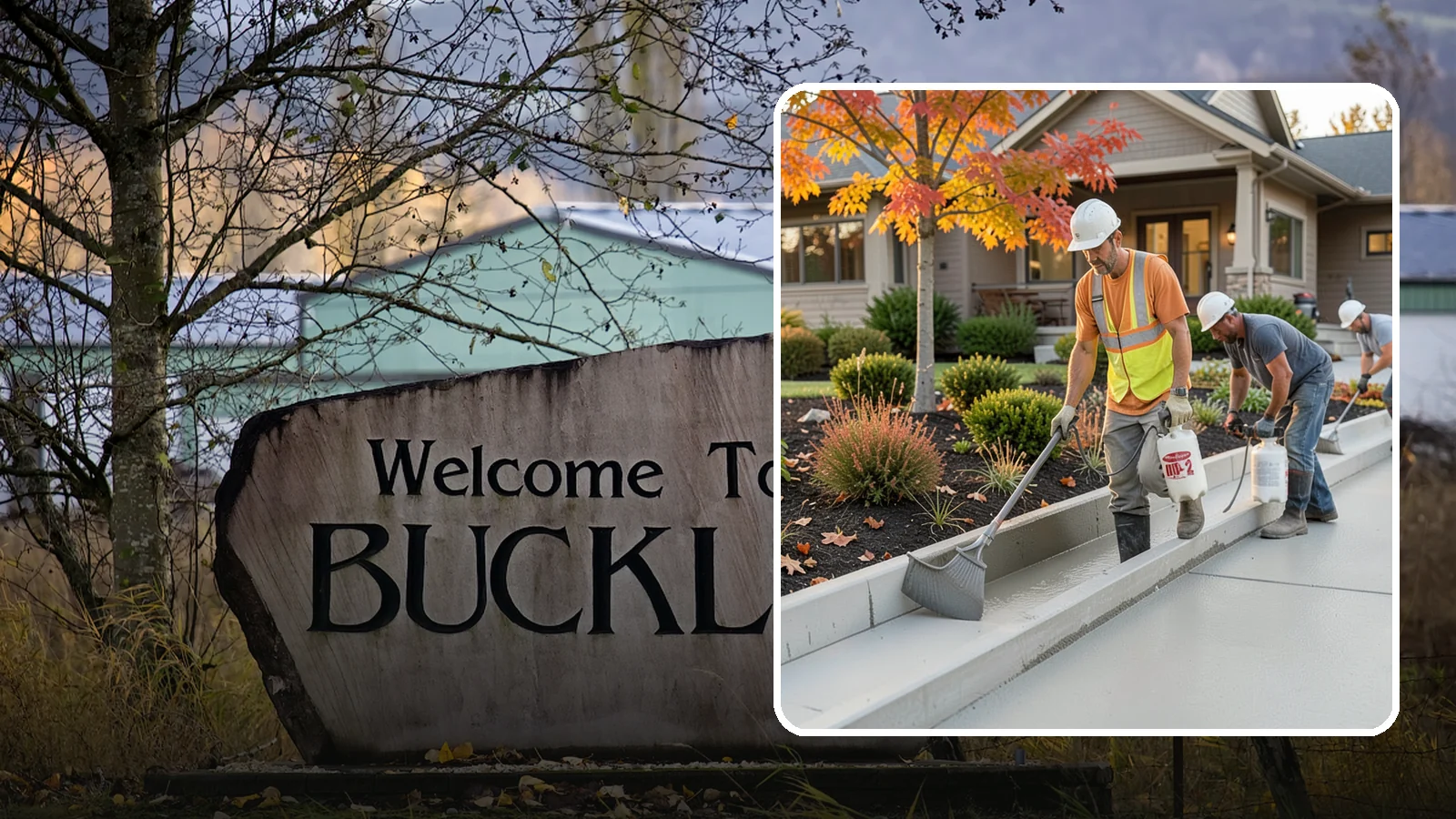 Concrete Curb Installation in Buckley, Pierce County, WA - Durable concrete curbing that defines driveways and beds while directing water where it belongs.