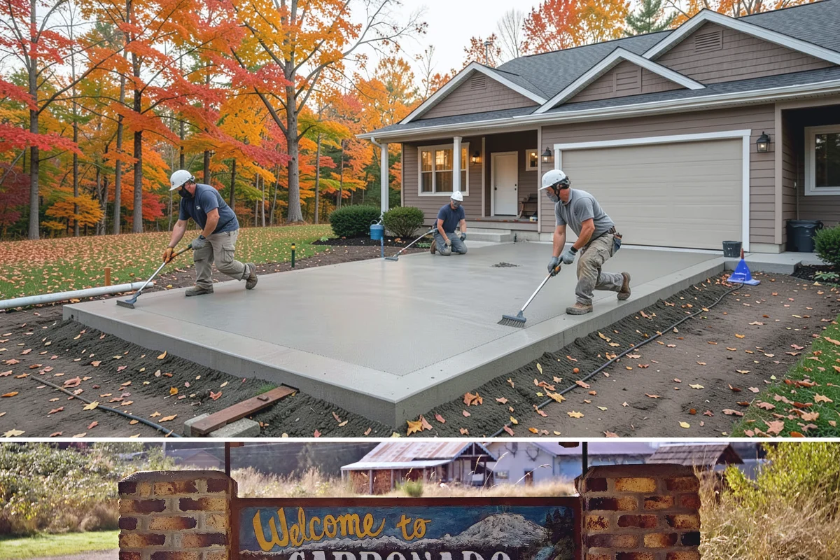 Concrete Curb Installation in Carbonado, Pierce County, WA - Dry summer weather ensures the curb cures fully before it manages the season's heavier rains.