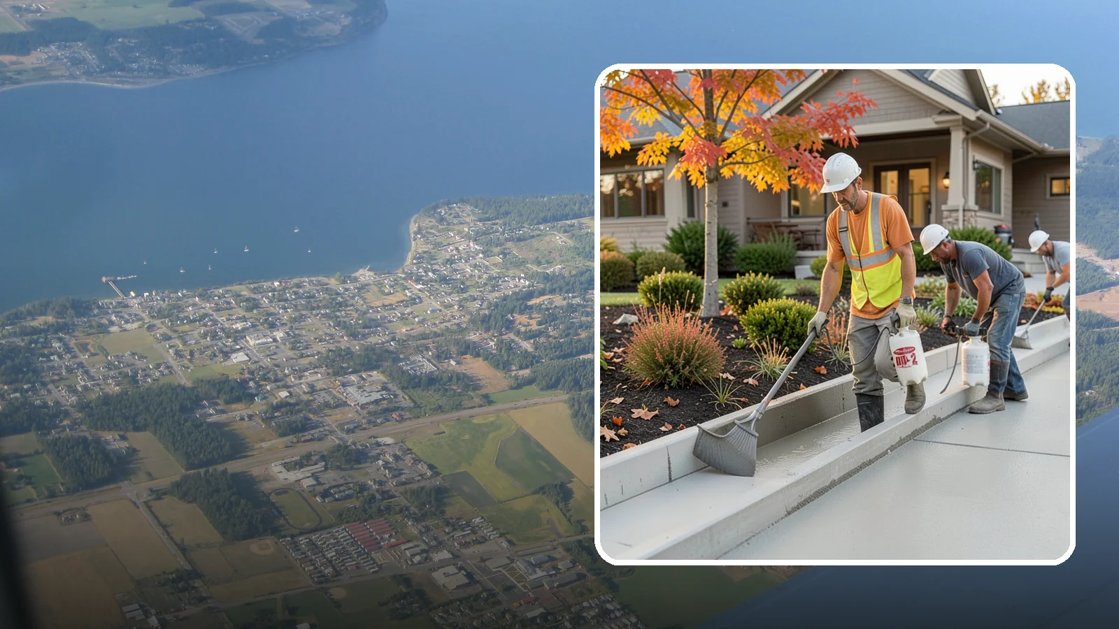Concrete Curb Installation in Coupeville, Island County, WA - Durable concrete curbing that defines driveways and beds while directing water where it belongs.