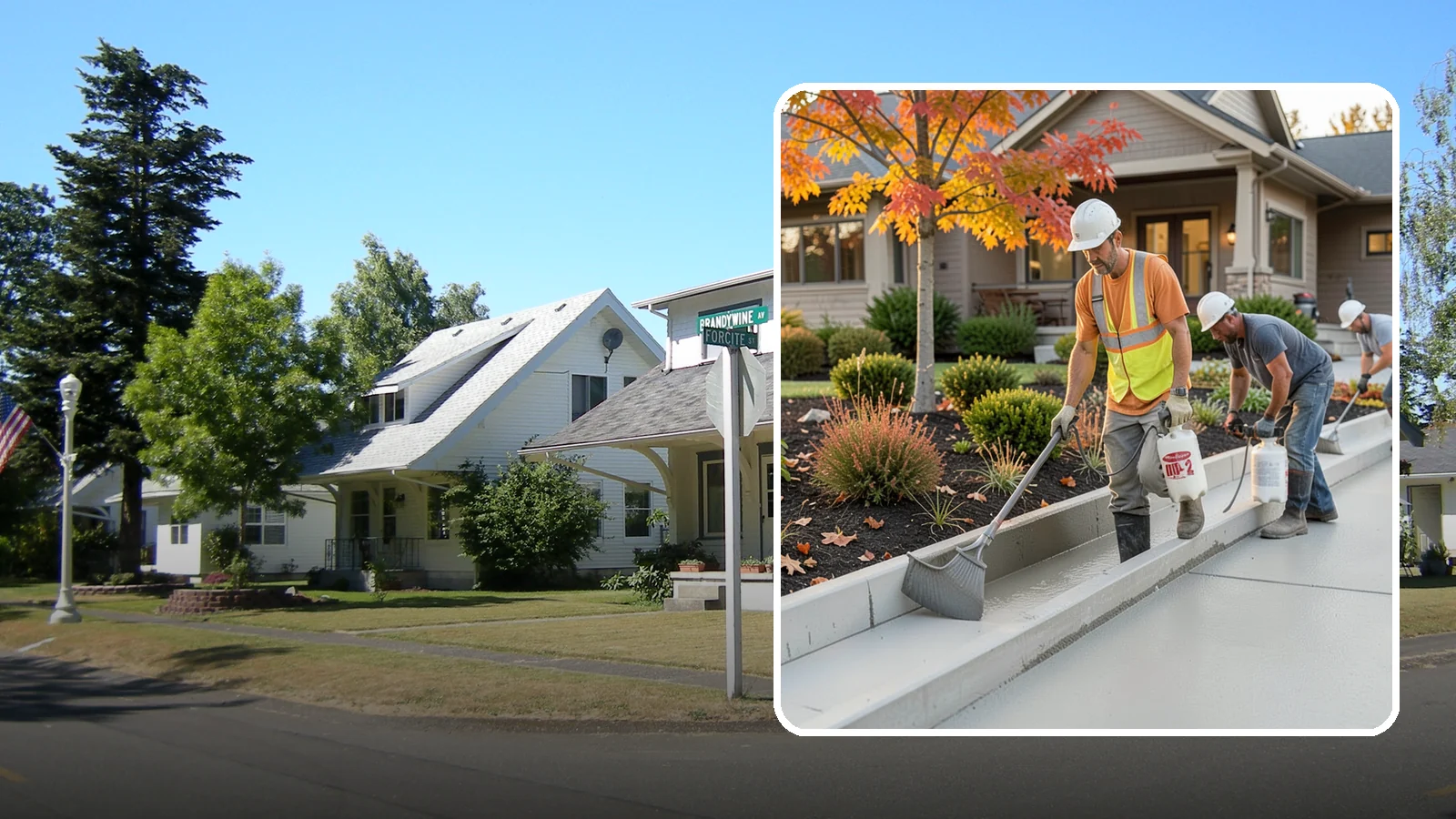 Concrete Curb Installation in DuPont, Pierce County, WA - Durable concrete curbing that defines driveways and beds while directing water where it belongs.