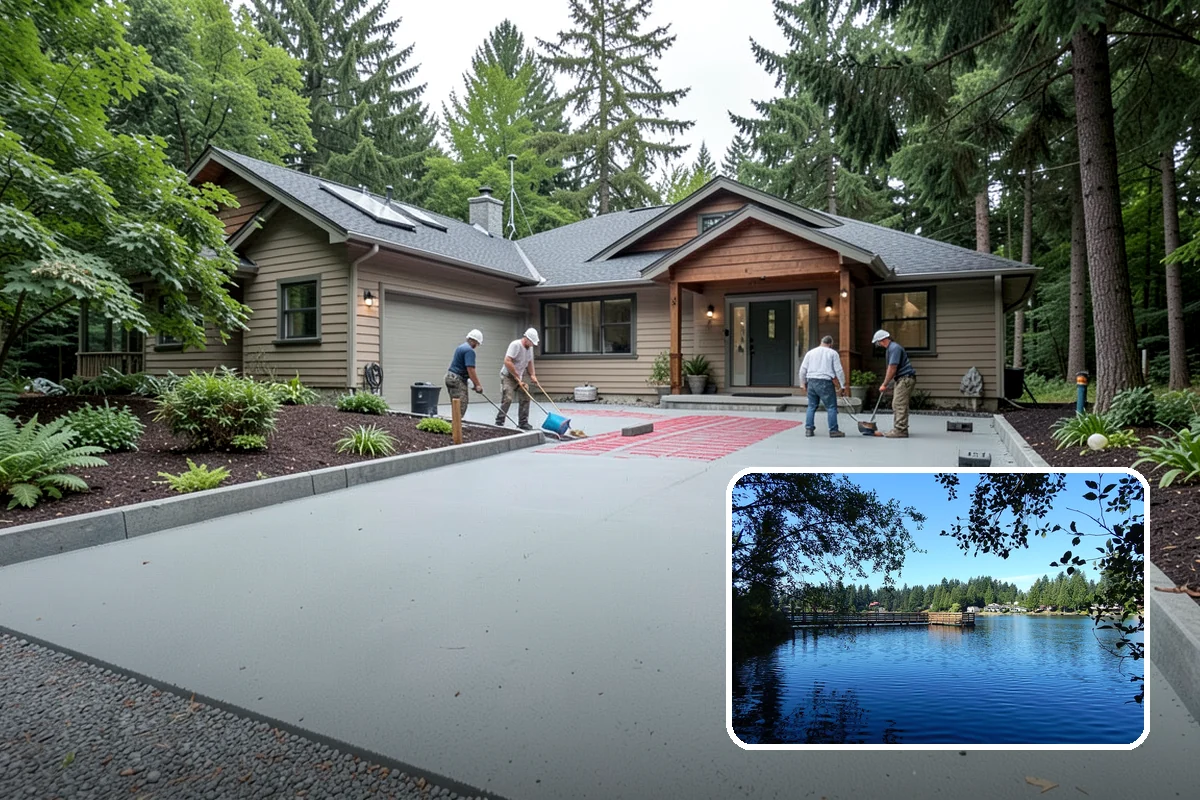Concrete Curb Installation in Federal Way, King County, WA - Defines edges and protects landscaping
