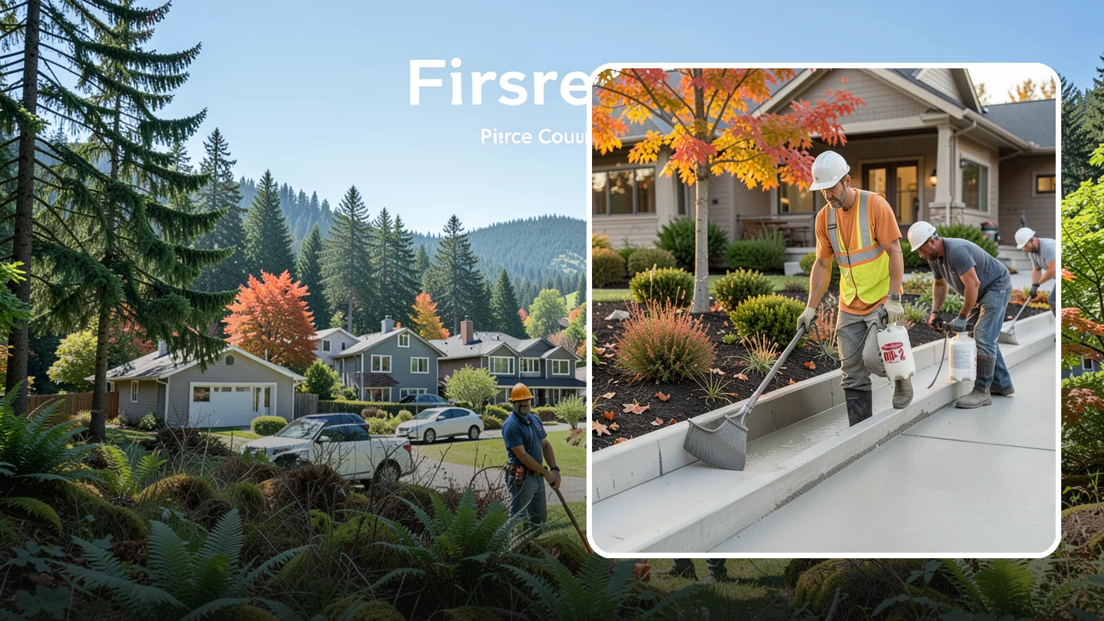 Concrete Curb Installation in Fircrest, Pierce County, WA - Durable concrete curbing that defines driveways and beds while directing water where it belongs.