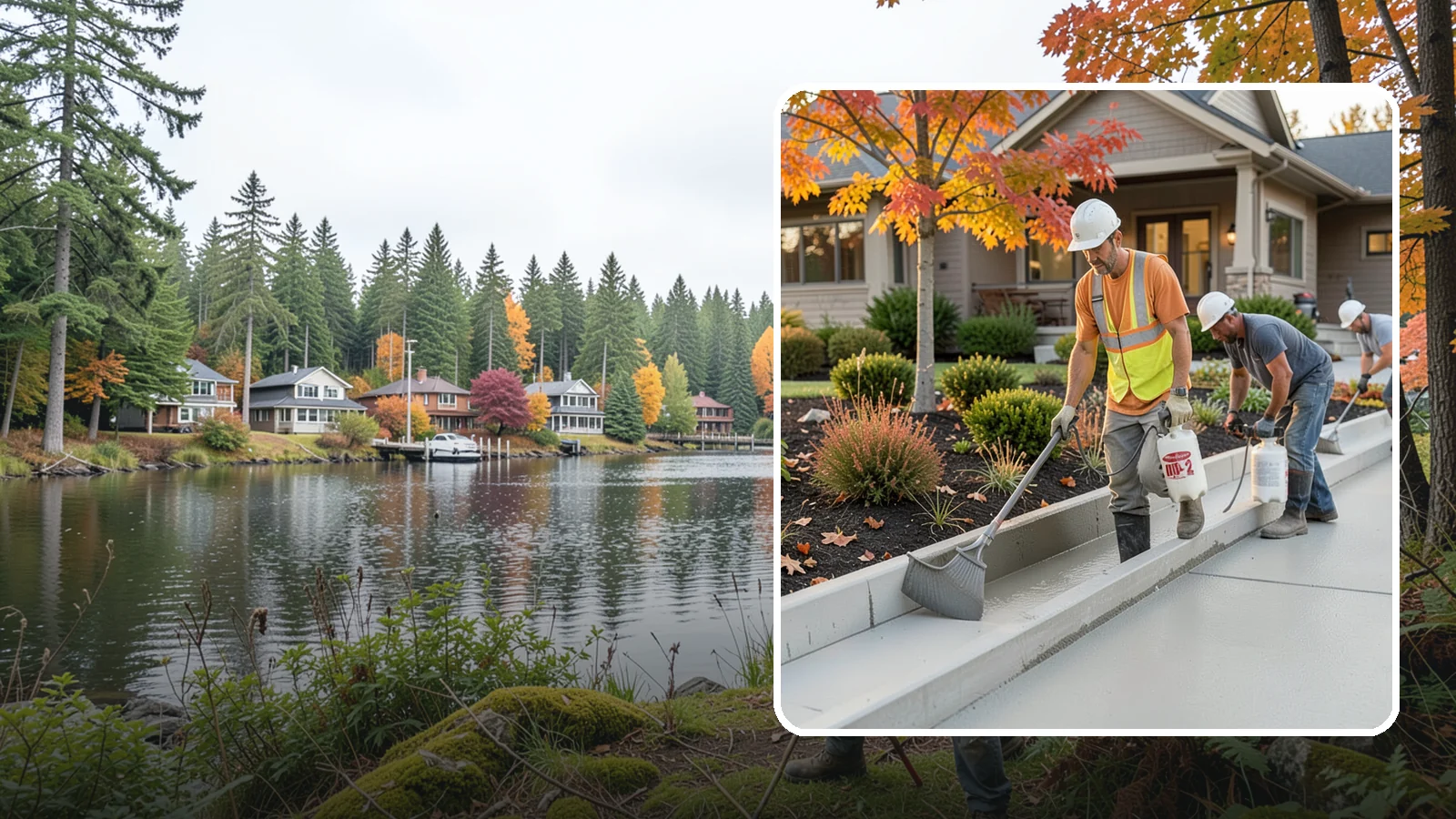 Concrete Curb Installation in La Conner, Skagit County, WA - Durable concrete curbing that defines driveways and beds while directing water where it belongs.