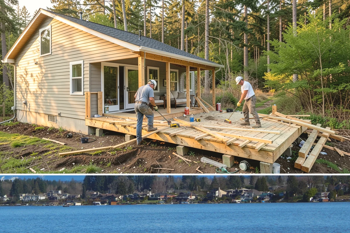 Concrete Curb Installation in Lake Stevens, Snohomish County, WA - Dry summer weather ensures the curb cures fully before it manages the season's heavier rains.