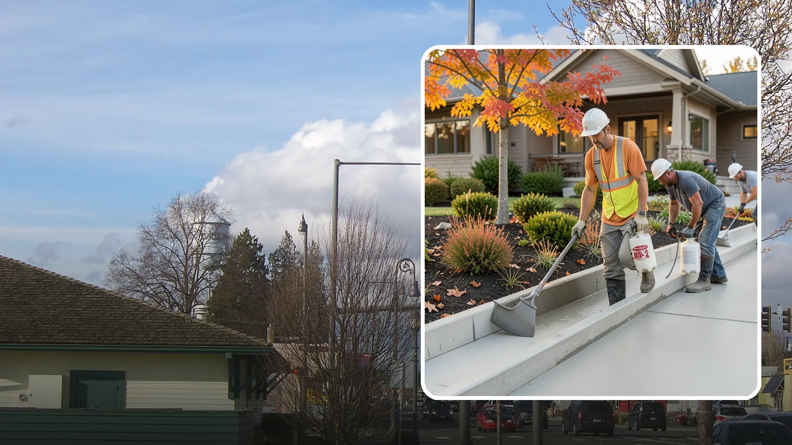 Concrete Curb Installation in Marysville, Snohomish County, WA - Durable concrete curbing that defines driveways and beds while directing water where it belongs.