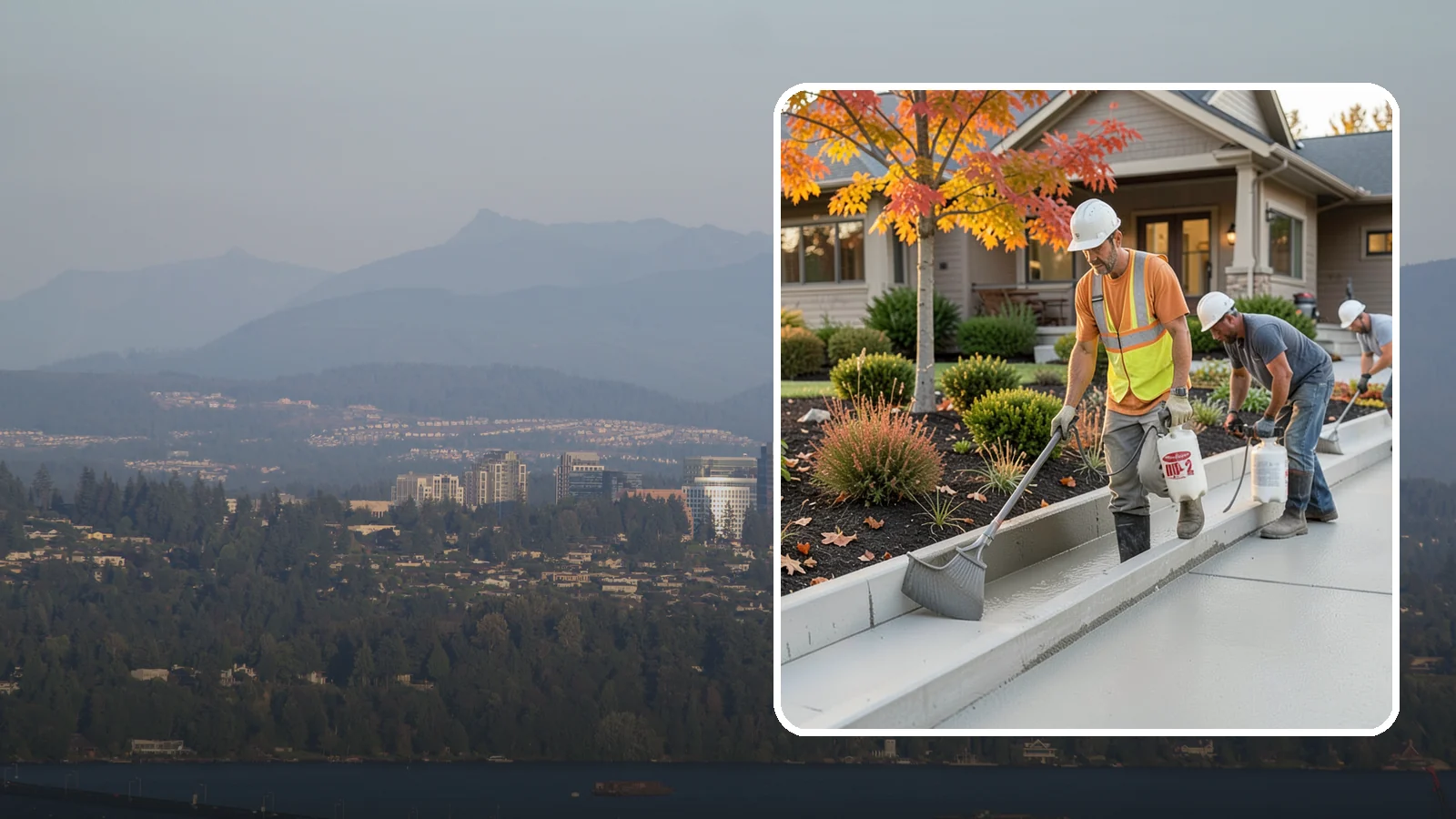 Concrete Curb Installation in Medina, King County, WA - Durable concrete curbing that defines driveways and beds while directing water where it belongs.