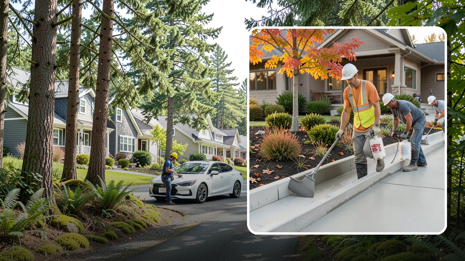 Concrete Curb Installation in Normandy Park, King County, WA - Durable concrete curbing that defines driveways and beds while directing water where it belongs.