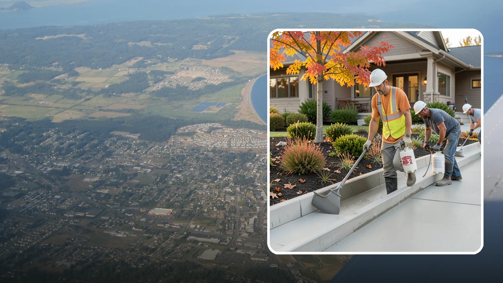 Concrete Curb Installation in Oak Harbor, Island County, WA - Durable concrete curbing that defines driveways and beds while directing water where it belongs.
