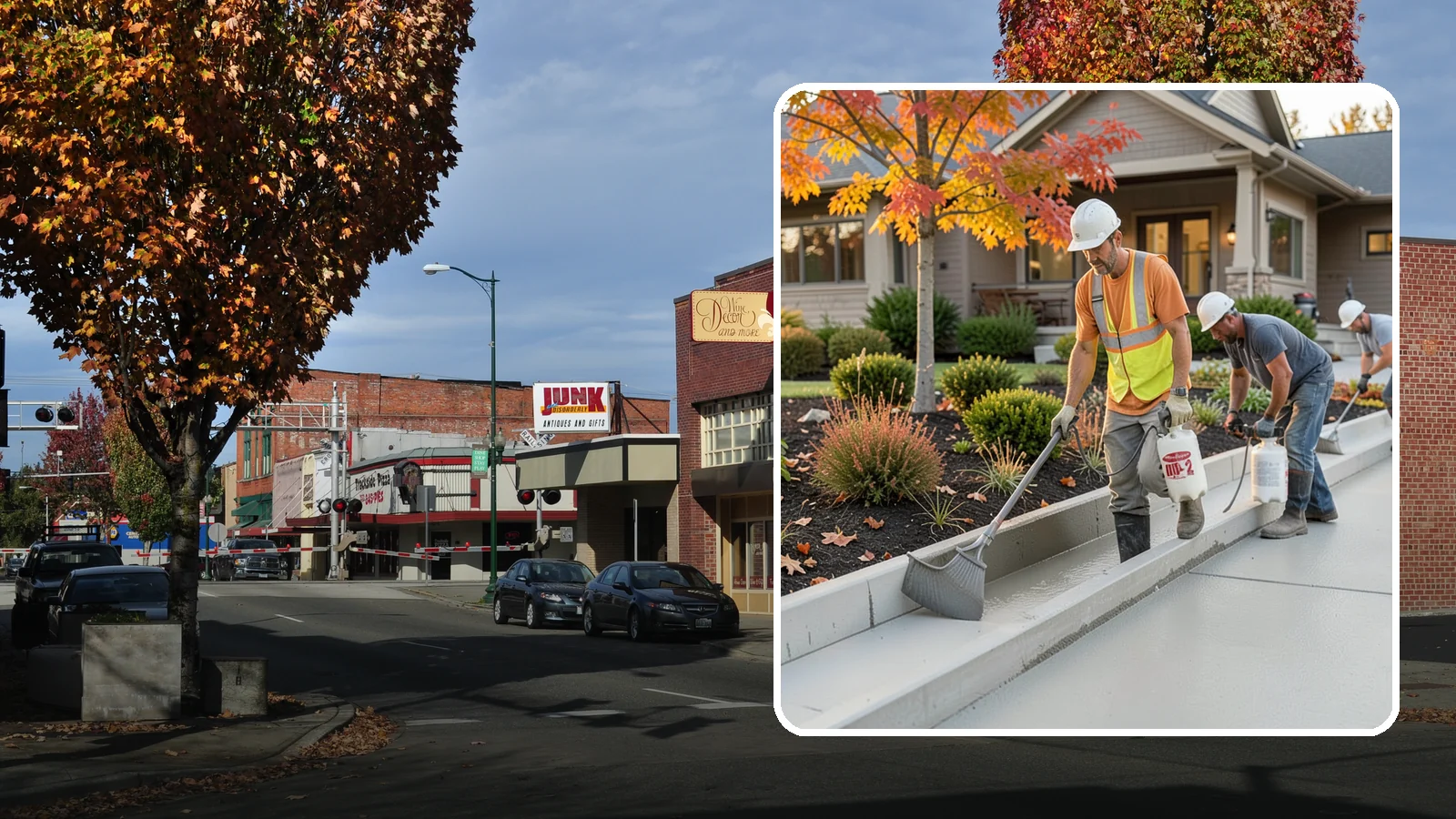 Concrete Curb Installation in Puyallup, Pierce County, WA - Durable concrete curbing that defines driveways and beds while directing water where it belongs.