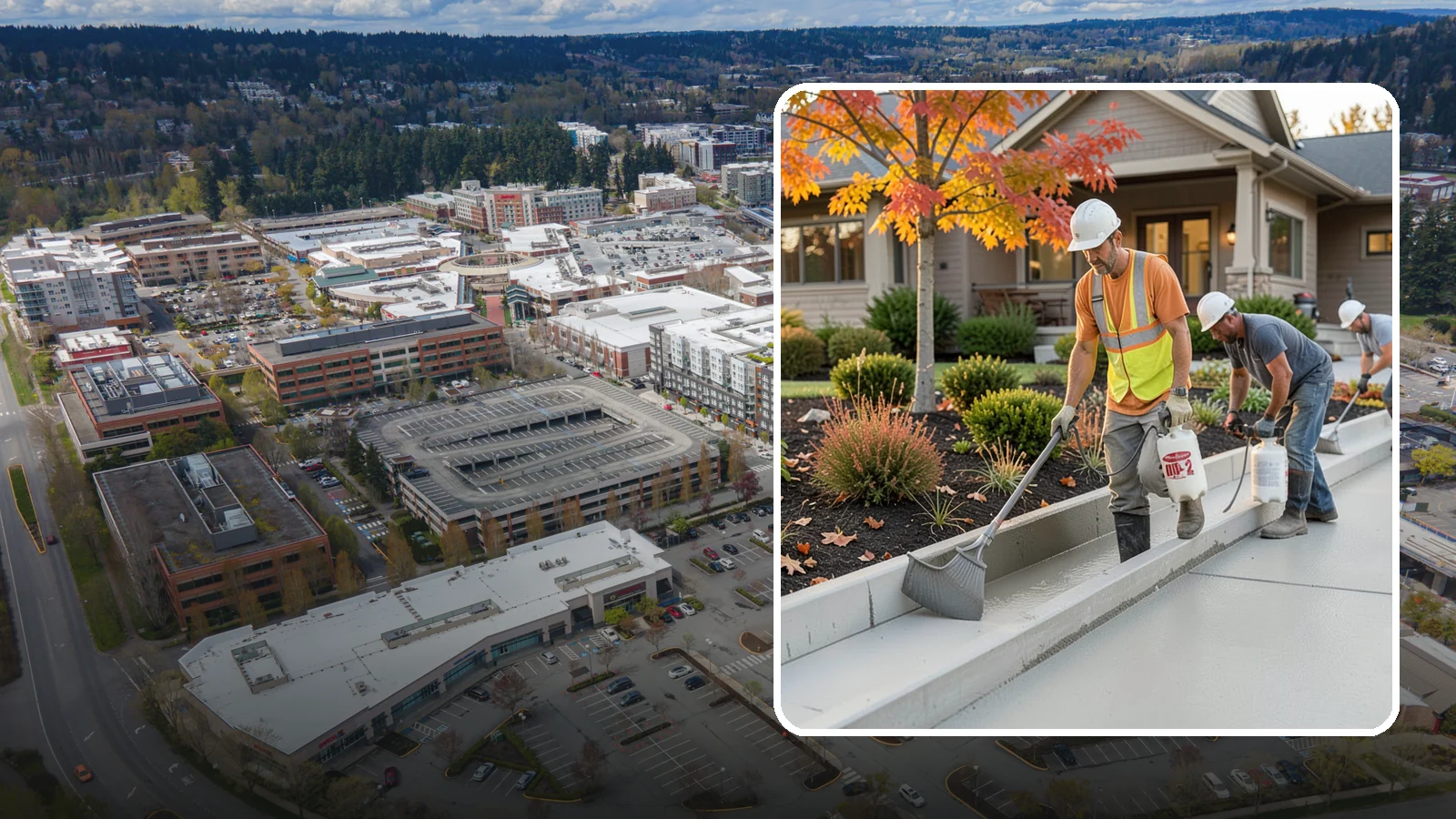 Concrete Curb Installation in Redmond, King County, WA - Durable concrete curbing that defines driveways and beds while directing water where it belongs.