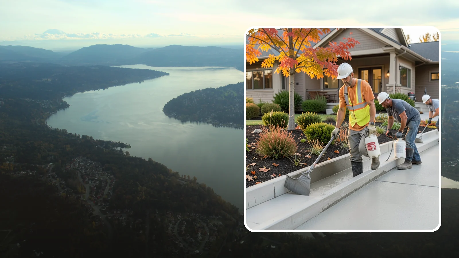 Concrete Curb Installation in Sammamish, King County, WA - Durable concrete curbing that defines driveways and beds while directing water where it belongs.
