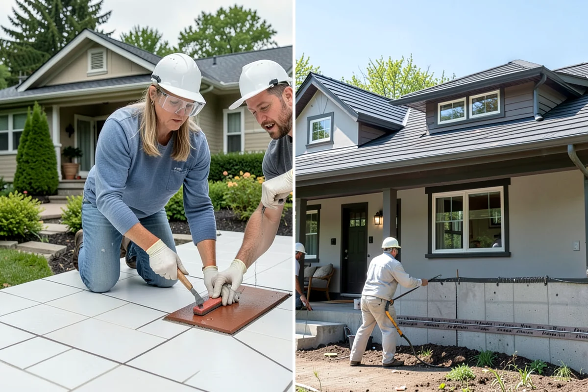 Concrete Curb Installation in SeaTac, King County, WA - Lay out the curb line and drainage points