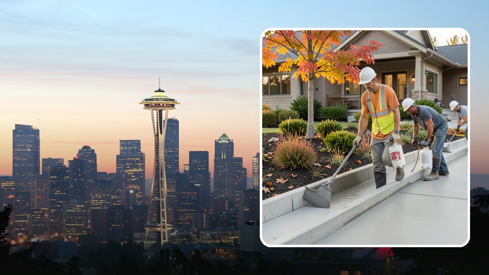 Concrete Curb Installation in Seattle, King County, WA - Durable concrete curbing that defines driveways and beds while directing water where it belongs.