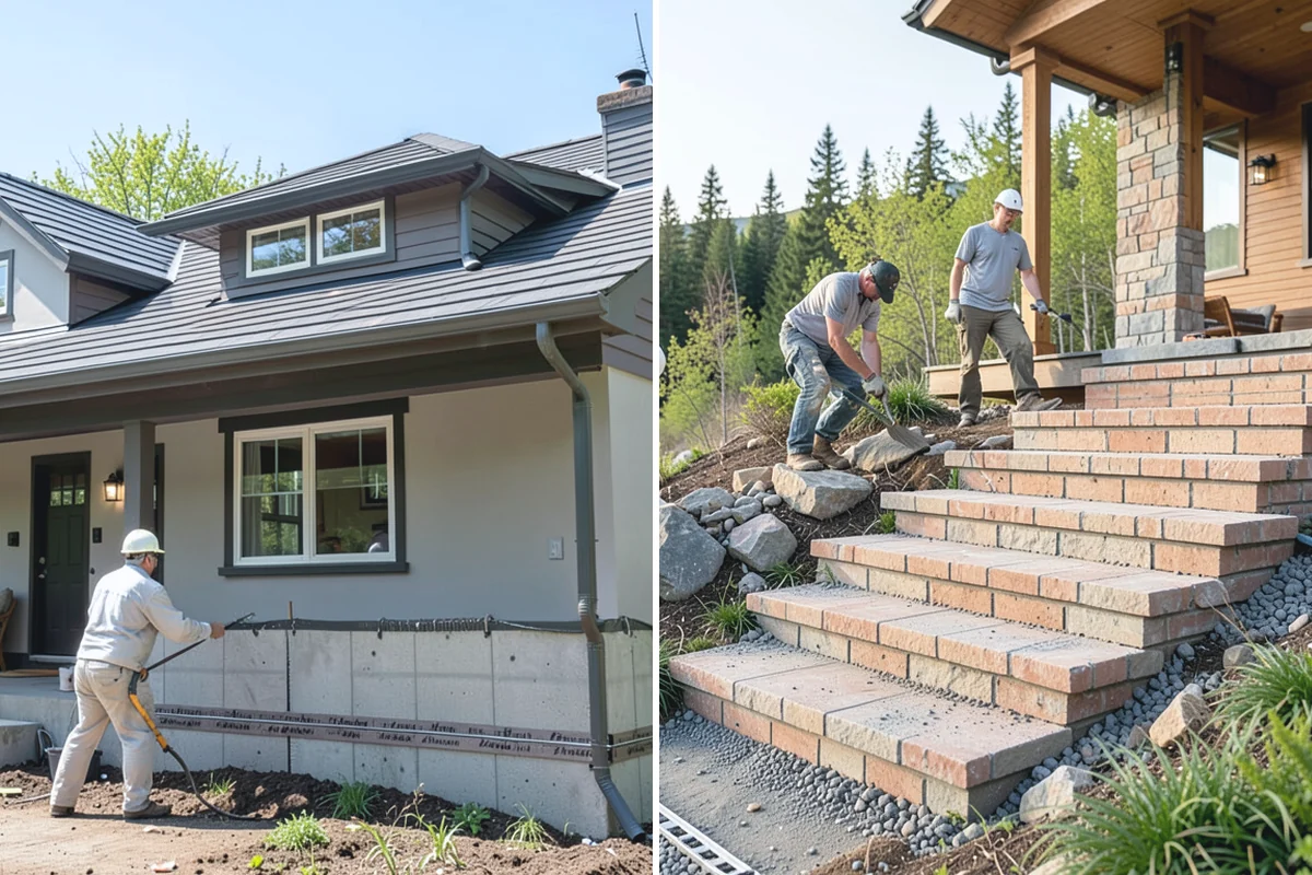 Concrete Curb Installation in Skykomish, King County, WA - Lay out the curb line and drainage points
