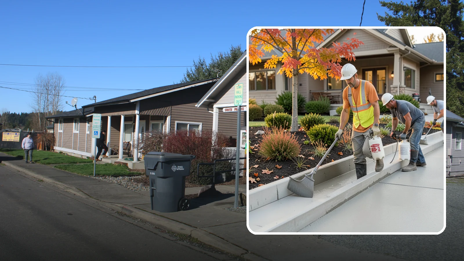 Concrete Curb Installation in South Prairie, Pierce County, WA - Durable concrete curbing that defines driveways and beds while directing water where it belongs.