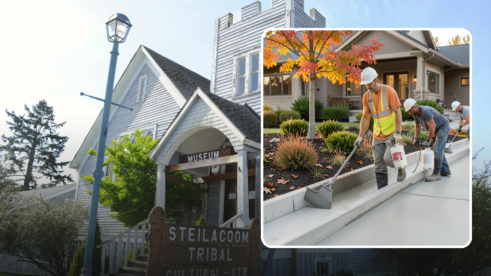 Concrete Curb Installation in Steilacoom, Pierce County, WA - Durable concrete curbing that defines driveways and beds while directing water where it belongs.