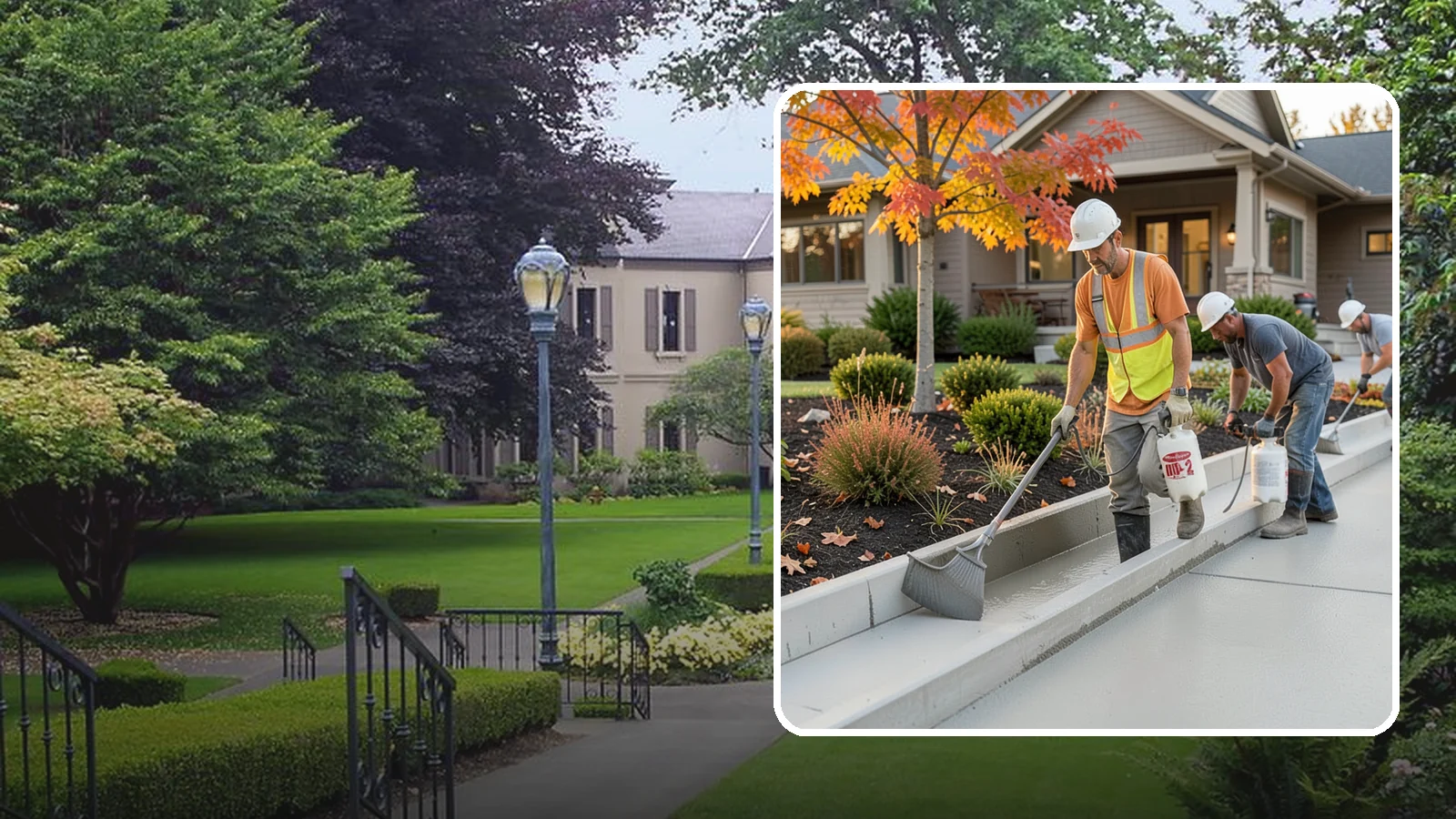 Concrete Curb Installation in Woodinville, King County, WA - Durable concrete curbing that defines driveways and beds while directing water where it belongs.