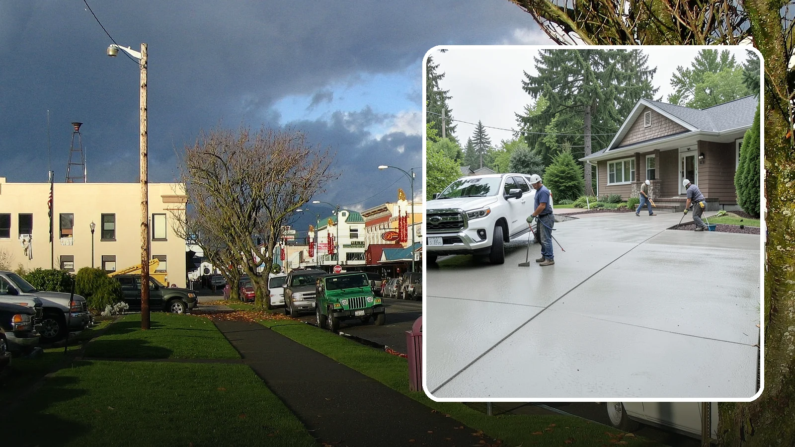 Concrete Driveway Installation in Arlington, Snohomish County, WA - A properly poured driveway built to shed Western Washington rain and carry daily traffic for decades.