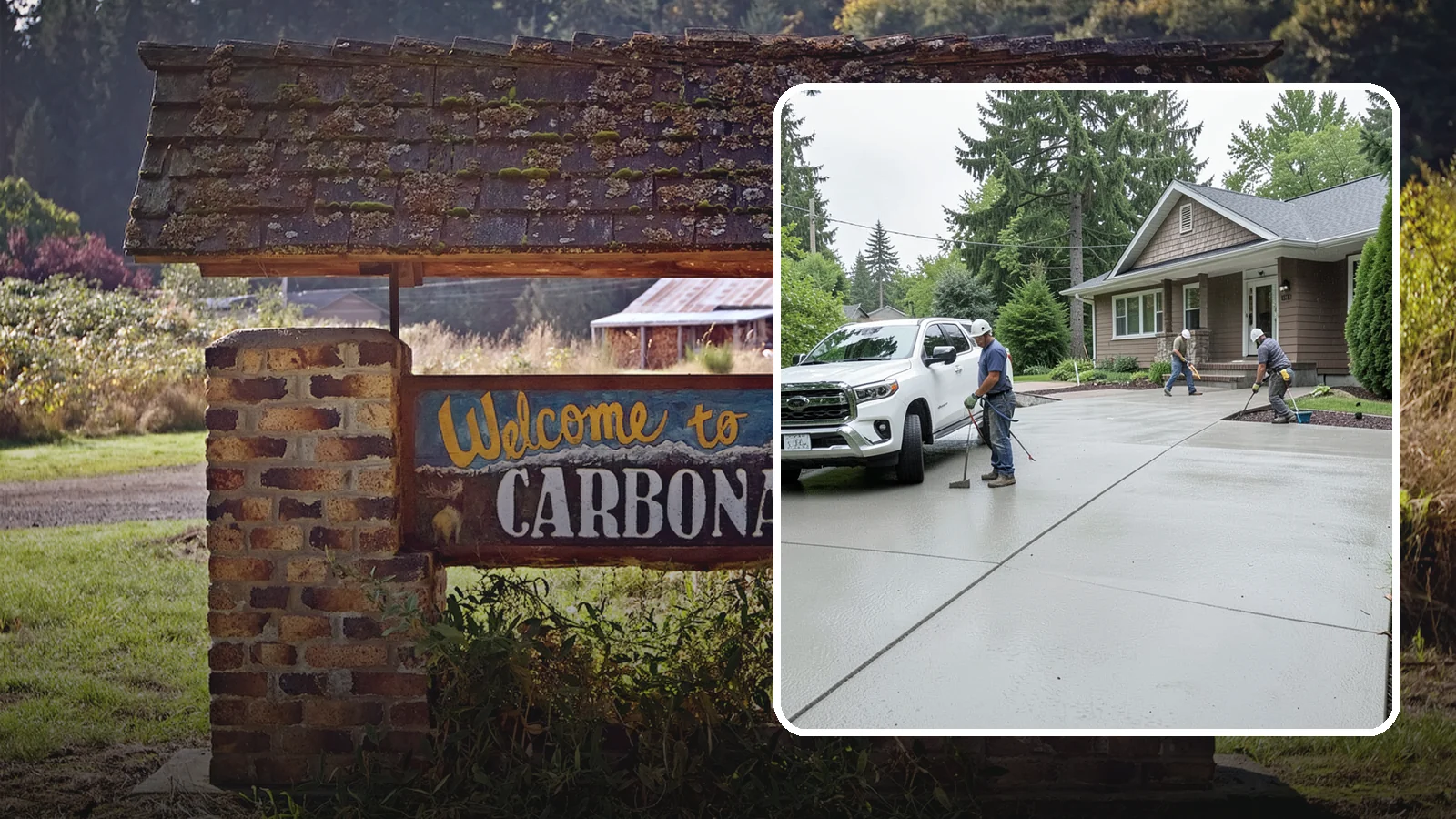 Concrete Driveway Installation in Carbonado, Pierce County, WA - A properly poured driveway built to shed Western Washington rain and carry daily traffic for decades.
