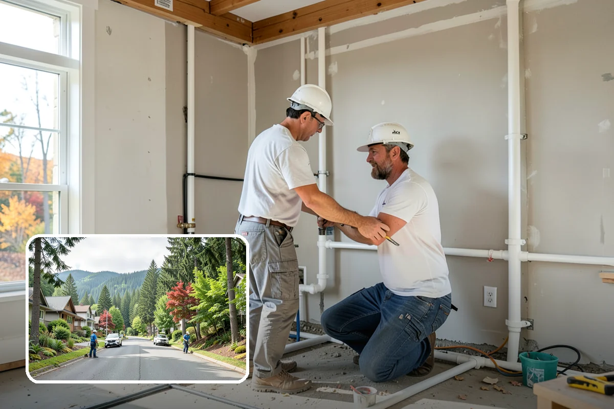 Concrete Driveway Installation in Darrington, Snohomish County, WA - Correct slope directs runoff away from the home