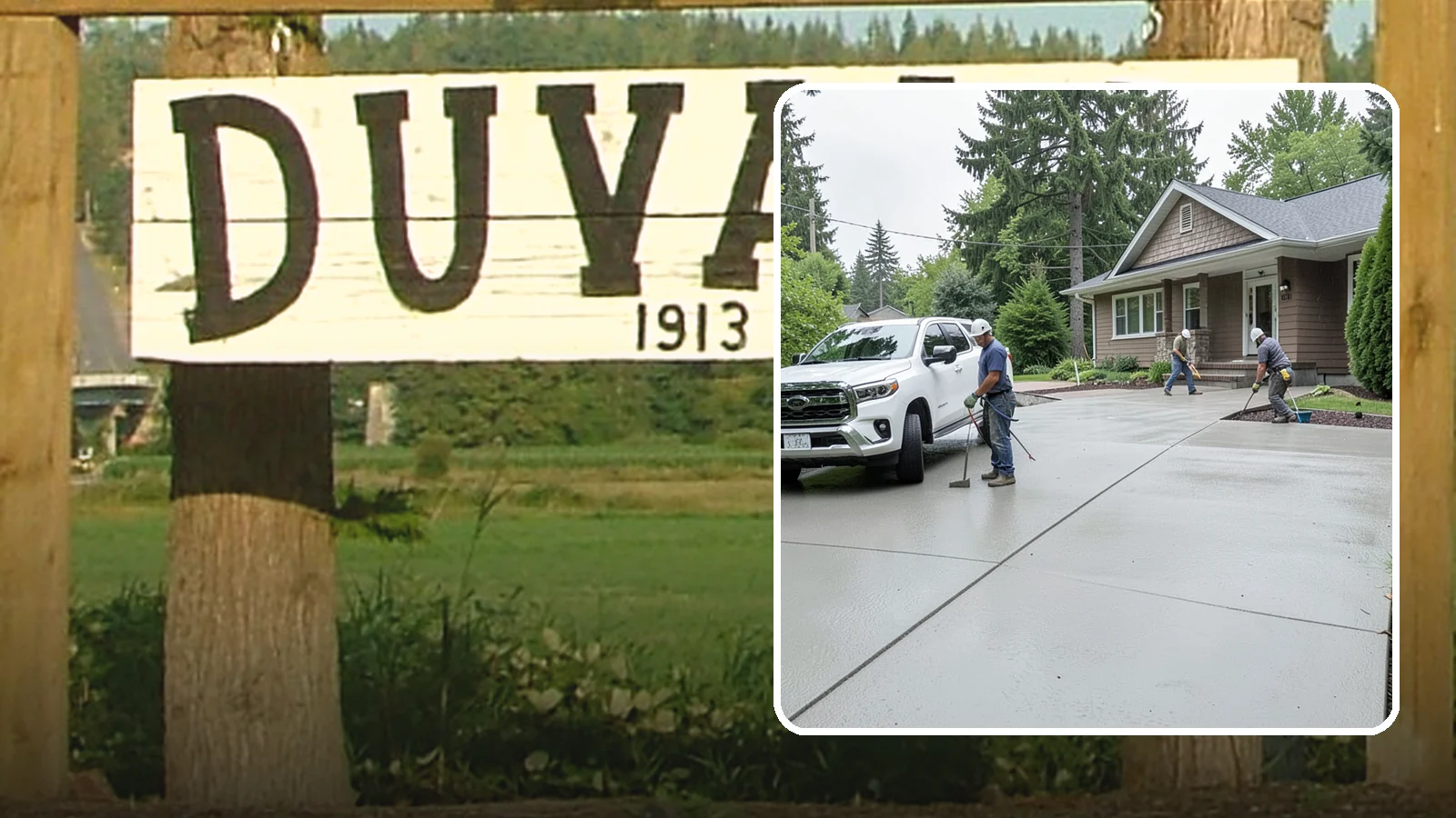 Concrete Driveway Installation in Duvall, King County, WA - A properly poured driveway built to shed Western Washington rain and carry daily traffic for decades.
