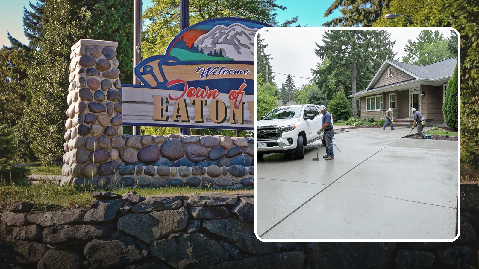 Concrete Driveway Installation in Eatonville, Pierce County, WA - A properly poured driveway built to shed Western Washington rain and carry daily traffic for decades.
