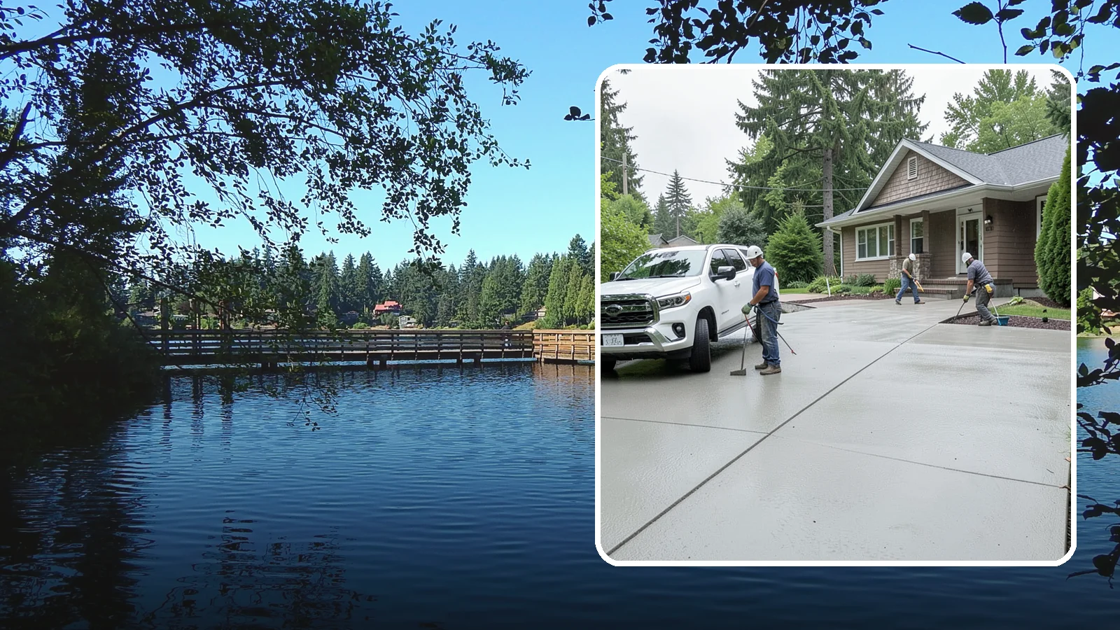 Concrete Driveway Installation in Federal Way, King County, WA - A properly poured driveway built to shed Western Washington rain and carry daily traffic for decades.