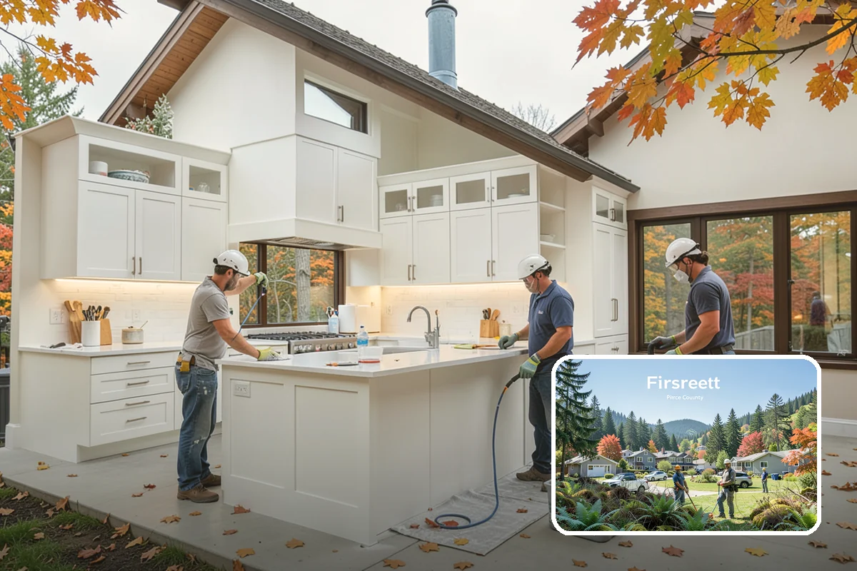 Concrete Driveway Installation in Fircrest, Pierce County, WA - Correct slope directs runoff away from the home