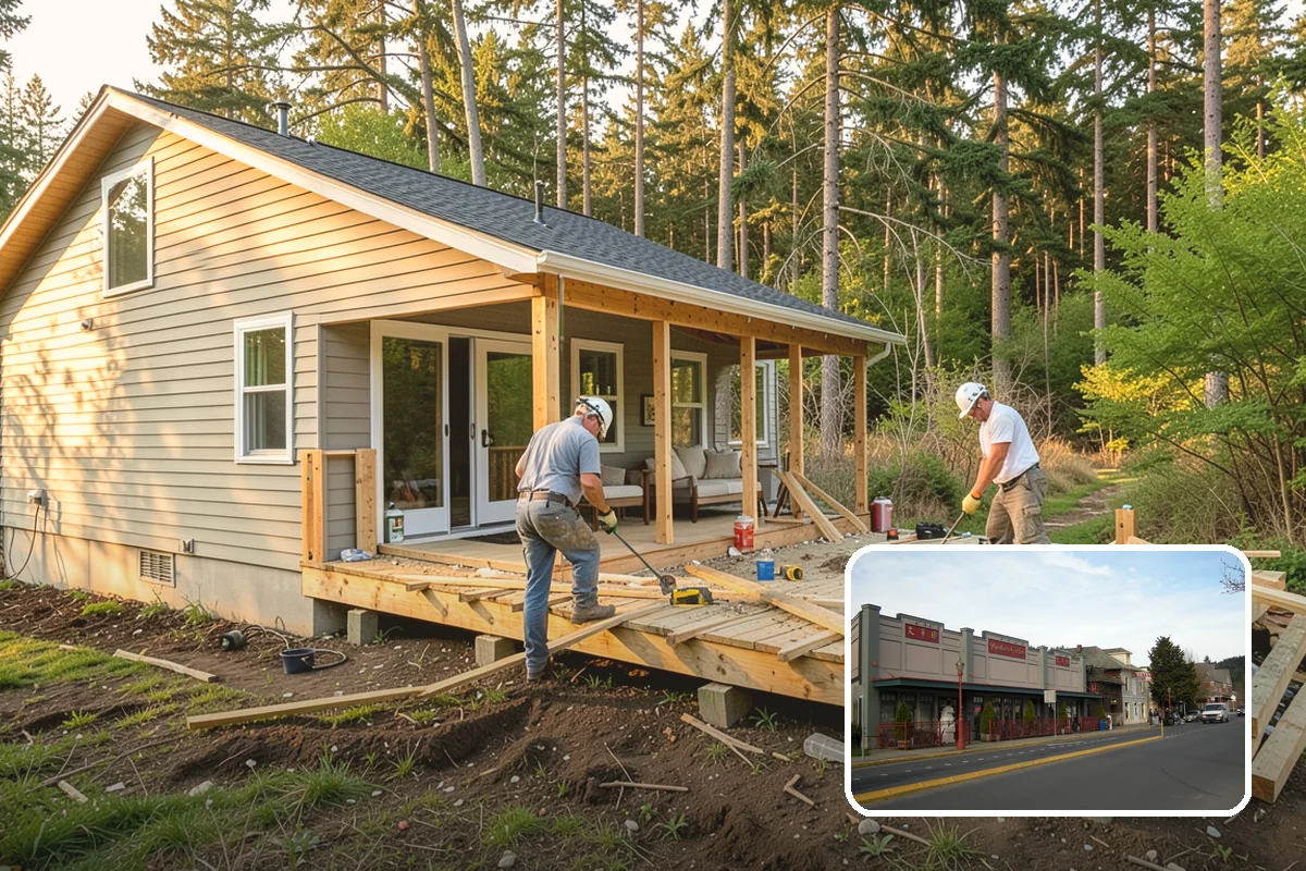 Concrete Driveway Installation in Issaquah, King County, WA - Correct slope directs runoff away from the home