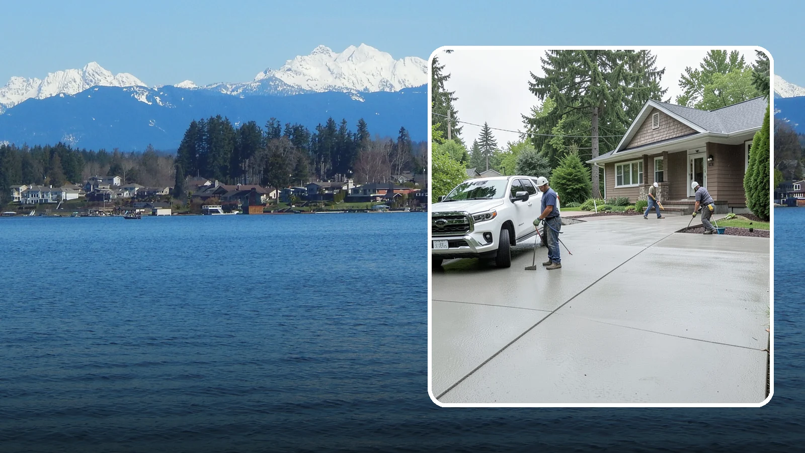 Concrete Driveway Installation in Lake Stevens, Snohomish County, WA - A properly poured driveway built to shed Western Washington rain and carry daily traffic for decades.