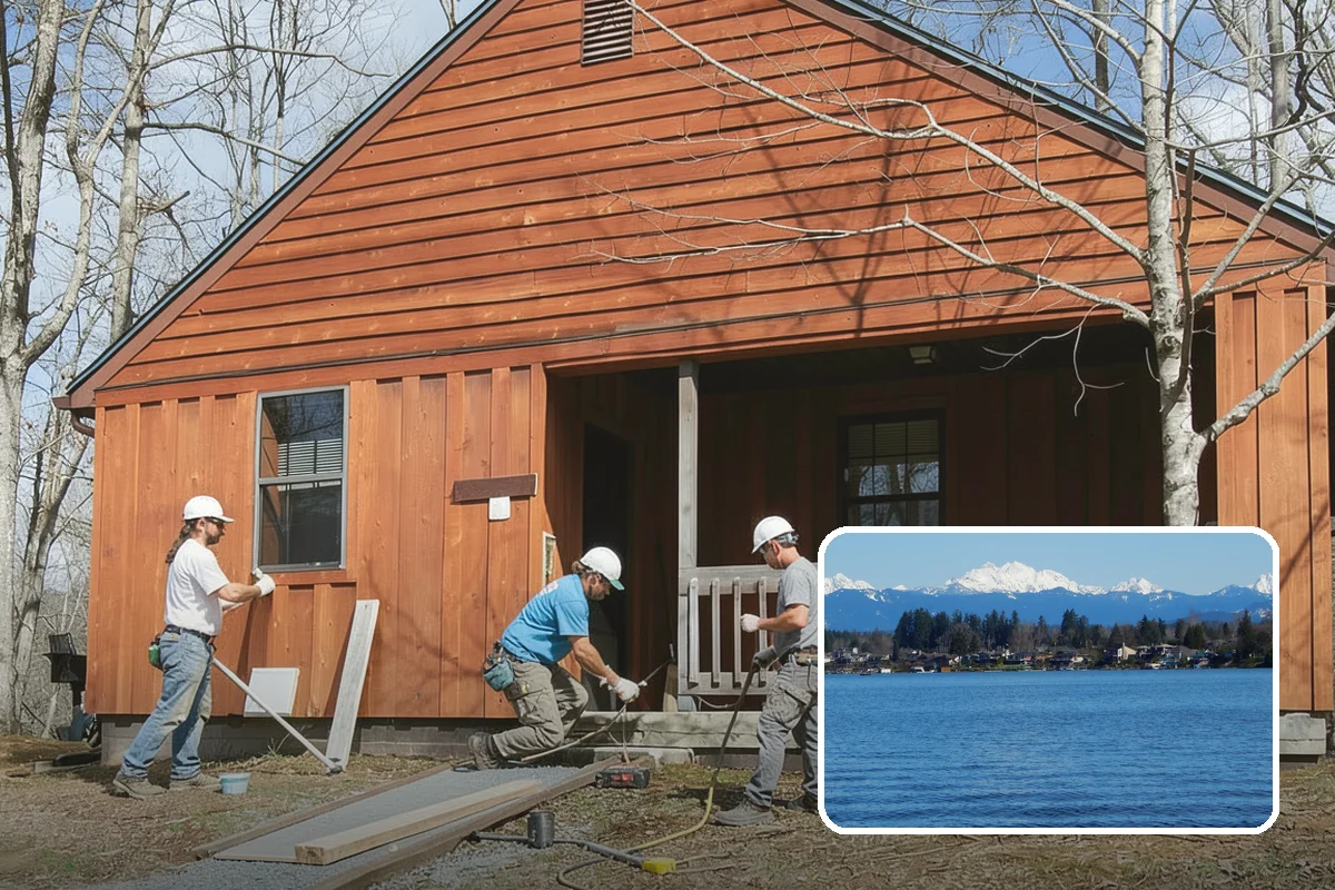 Concrete Driveway Installation in Lake Stevens, Snohomish County, WA - Correct slope directs runoff away from the home