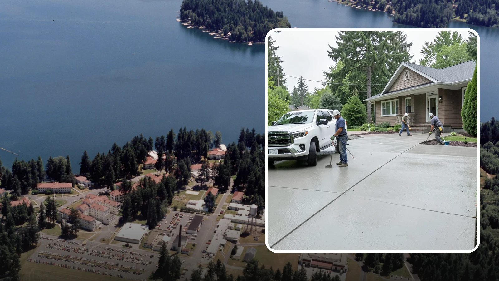 Concrete Driveway Installation in Lakewood, Pierce County, WA - A properly poured driveway built to shed Western Washington rain and carry daily traffic for decades.