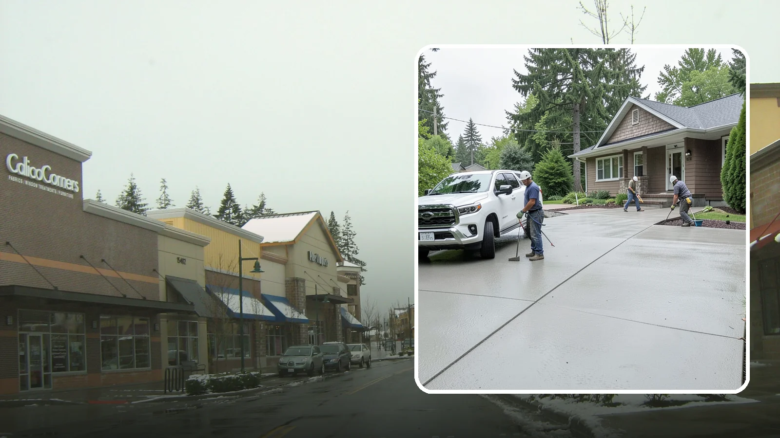Concrete Driveway Installation in Mill Creek, Snohomish County, WA - A properly poured driveway built to shed Western Washington rain and carry daily traffic for decades.